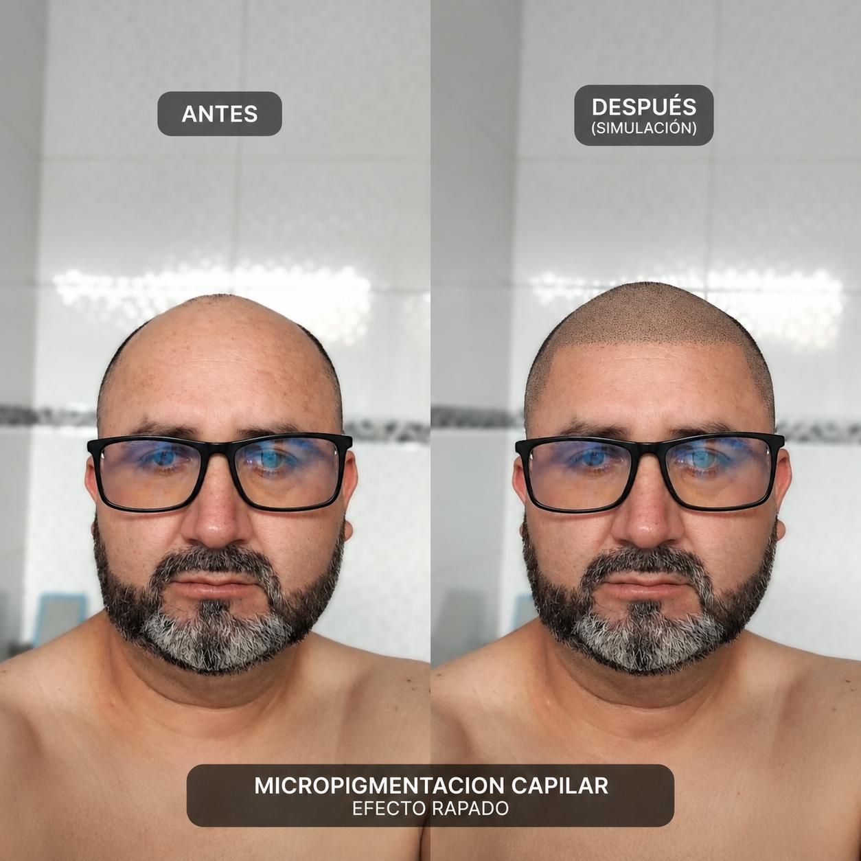 Resultado de micropigmentación capilar